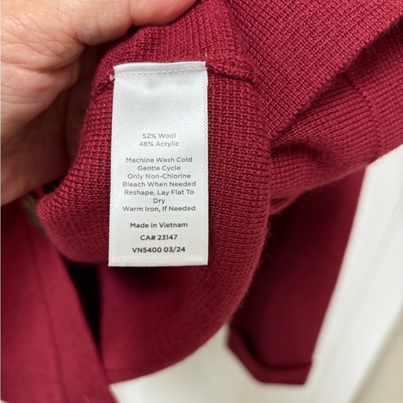 Talbots Red Utility Sweater Jacket - Picture 5 of 5